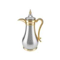 Elegante Edelstahl-Messing Arabische Dallah Teekanne Lebensmittelecht Hitzebeständig Wohnzimmer-Dekoration Tisch-Styling Kaffeekanne