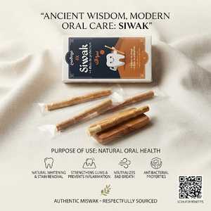 Paquete de 4 Palitos Miswak, Cuidado Bucal Natural, Palitos Herbales para Limpieza Dental, para una Higiene Dental Completa, Aliento Fresco y Saludable - Product Image 6