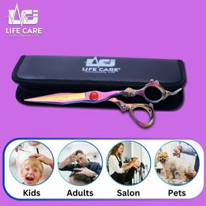 กรรไกรตัดผมมืออาชีพ หลายสี คุณภาพเยี่ยม ด้ามจับลายมังกร กรรไกรตัดผมญี่ปุ่น ผลิตโดย Life Care Ins - Product Image 5