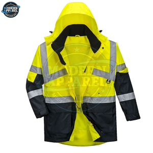 High Quality Men's Reflective Safety <b>Work</b> <b>Jacket</b> <b>Construction</b> Workwear Supports Custom Logo Oem Safety <b>Jacket</b> - Product Image 3