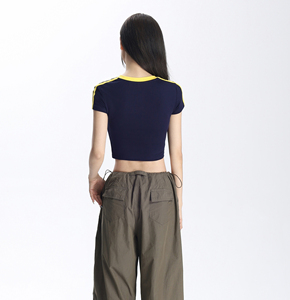 Camiseta Deportiva de Verano para Mujer, de Alta Calidad, Retro, Cuello Redondo, Manga Corta, Informal, Tejido de Punto, 100% Algodón, Corte Holgado - Product Image 4