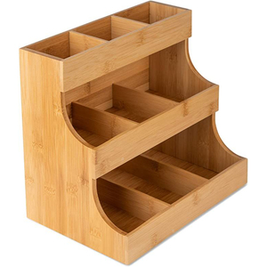 Eco-Friendly Stackable Wood Pantry Organizer <b>Basket</b> With Open Kitchen <b>Storage</b> <b>Basket</b> For Fruits Vegetables Wood <b>Storage</b> Box - Product Image 5