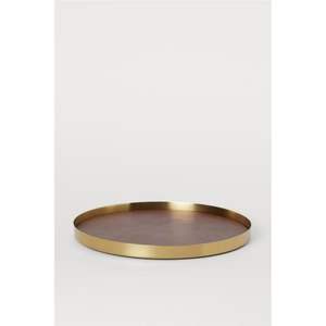 Plateau en laiton géométrique artisanal avec incrustation d'émail, assiette décorative ronde en métal pour hôtel, restaurant, vaisselle de luxe, assiette en émail - Product Image 3