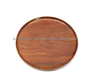 Platos de arroz de madera de acacia de alta calidad personalizados al por mayor, embalaje de la mejor calidad, plato de vajilla pulido sólido ecológico - Product Image 6