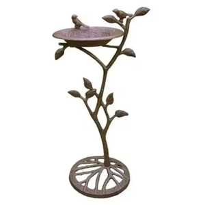 Bain d'oiseaux mural en fonte en forme de cœur, mangeoire suspendue, bassin d'eau pour jardin extérieur, art animalier - Product Image 3