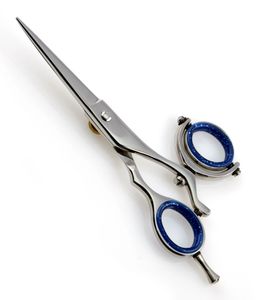 Ciseaux de barbier professionnels à lame droite VG10 en acier inoxydable, tranchants, pour droitiers, manche moyen, 5,5 pouces - Product Image 5