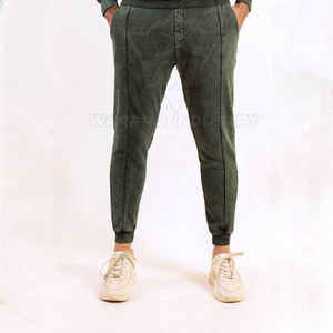 Ensemble de survêtement personnalisé en coton épais délavé pour homme, prêt pour les commandes sous marque privée - Product Image 5