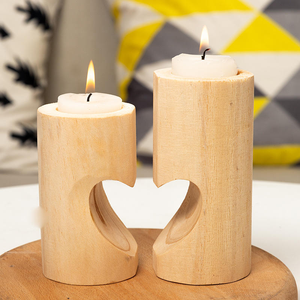 Candelabro de Madera con Forma de Corazón para Velas de Té, Decoración Romántica para Bodas, Regalo para Esposa - Product Image 2