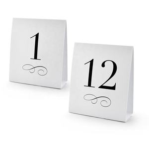 Numéros de table imprimés sur carte plastique, écologiques, Henry Foodservice, prix bas - Product Image 1