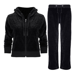 Ensemble de survêtement unisexe respirant avec veste à capuche zippée et pantalon de jogging à cordon de serrage, deux pièces, vêtements de sport, vente en gros, fabricant - Product Image 2