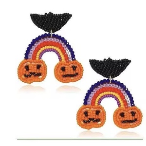 Beaded <b>Witch</b> Hat Legs Earrings Beads Embellished Hand Crafted Parrot Stud Earrings from the brand BaubleBar - Product Image 2