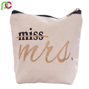 กระเป๋าเครื่องสำอางสำหรับเดินทางของผู้หญิงผ้าฝ้ายความจุขนาดใหญ่มีซิปแบบพกพาออกแบบโลโก้ได้ตามต้องการเป็นมิตรต่อสิ่งแวดล้อม - Product Image 4