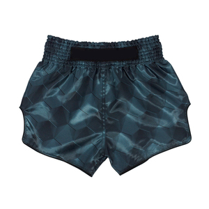 Shorts de boxe noirs avec bordure jaune, coupe régulière, séchage rapide, polyester, vêtements d'arts martiaux unisexes, taille adulte - Product Image 3