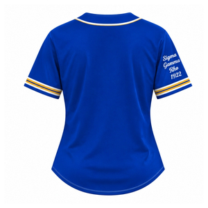Custom Sigma Gamma Rho <b>Women's</b> Greek Letter Baseball Jersey Sorority <b>Button</b> <b>Up</b> Athletic <b>Shirt</b> Casual Streetwear Wholesale - Product Image 2