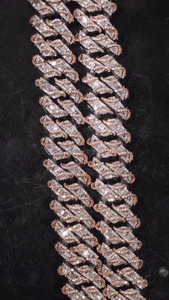 Chaîne cubaine en argent 925 sertie de diamants Moissanite VVS, collier Hip Hop de luxe pour homme, idéal pour les soirées. - Product Image 5