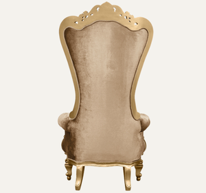 Silla de Trono de Diseño Antiguo, Hecha a Mano con Madera de Caoba Sólida, Tapizada de Lujo para Sala de Estar y Apartamento - Product Image 3