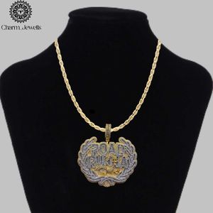 Charm Jewells Colgante Hip Hop Bag Boyz de Plata 925 Bañado en Oro 22K con Moissanita Micro Pavé Certificado IGI Unisex para Hombre - Product Image 5