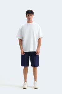 Camiseta Oversize Lisa para Hombre, Algodón Grueso, Corte Holgado, Estilo Urbano, Hombros Caídos, Impresión de Logotipo Personalizado - Product Image 3