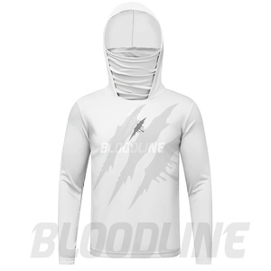 Chemise de sport à manches longues à séchage rapide pour homme Bloodline avec design de masque, coupe ajustée, vêtements d'été - Product Image 2