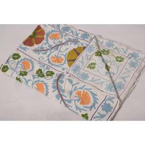 Lavinas Vintage Suzani Kantha Embroidered <b>Quilt</b> Handmade 100% Cotton Boho Bedspread <b>Throw</b> Blanket Eco-Friendly Washable - Product Image 5