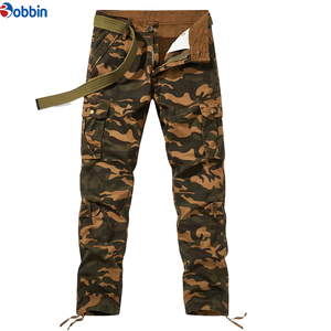 Pantalones Cargo de Camuflaje para Hombre, Cintura Media, Corte Regular, Transpirables, Estilo Workwear, con Múltiples Bolsillos, de Algodón - Product Image 5