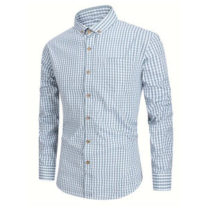Camisa de Vestir de Alta Calidad para Hombre, Corte Slim Fit, 100% Algodón Twill, para Oficina, Fabricante OEM ODM - Product Image 1