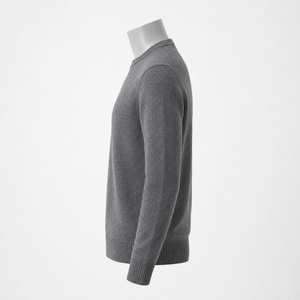 Pull ras du cou pour homme Flexco Sports en cachemire respirant, séchage rapide, anti-plis, texture raffinée, couleur unie, fin, pour l'hiver - Product Image 2