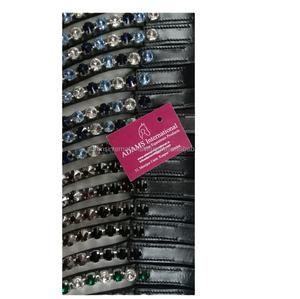 Banda decorativa para cejas de cristal ostentoso Logotipo personalizado de cuero de caballo de alta calidad Nuevo diseño Producto de equitación ecuestre - Product Image 1