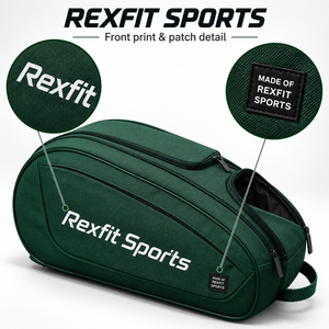 Bolsa de Raqueta de Squash Rexfit Sports Personalizada de Malla Negra con Correa Ajustable, Bolsillo Lateral con Cremallera, Impermeable, para Entrenamiento, Cancha y Viajes - Product Image 5