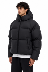 Fabricant de vestes matelassées surdimensionnées personnalisées |   Veste d'hiver matelassée à capuche pour homme |   Vêtements d'extérieur streetwear OEM/ODM - Product Image 2