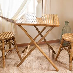 Premium Quality Bamboo <b>Folding</b> <b>Table</b> Square Bistro <b>Table</b> Durable Eco Bamboo <b>Small</b> Side <b>Table</b> For Living Room Outdoor Leisure - Product Image 3