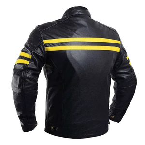 Veste de moto en cuir de vache véritable pour homme/Chaquetta, équipement de protection CE niveau 2 avec bosse de protection - Product Image 2