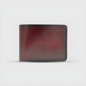 Portefeuille homme en cuir véritable de qualité supérieure, bleu océan ombré, avec fentes incurvées pour cartes et compartiment supérieur pour billets. - Product Image 5