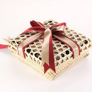 Luxury Corporate Industrial Use Bamboo <b>Gift</b> Box Custom Logo Eco Friendly Woven <b>Gift</b> Craft <b>Hampers</b> <b>Basket</b> Holiday Festival - Product Image 3