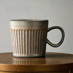 Tasse à café en céramique de style japonais UO 170 ml, faite à la main, rétro, en porcelaine, ensemble de tasses à café en argile perforées à la main - Product Image 6