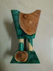 Quemador de incienso tradicional de madera natural y resina para decoración del hogar y quemador de incienso árabe hecho de madera y resina - Product Image 5