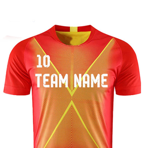 ชุดทีมฟุตบอลผู้ใหญ่ เสื้อแข่งแขนสั้น สีตามสั่ง ผลิตจากโพลีเอสเตอร์ 100% ระบายอากาศได้ดี ป้องกันแบคทีเรีย ชุดฟุตบอลครบเซ็ต - Product Image 3