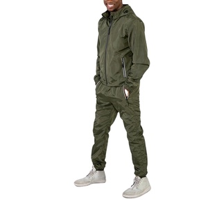 2025 New Arrival Men's Casual Nylon Fitness Tracksuit Windbreaker <b>Jacket</b> Hoodie Zipper Pants <b>Waterproof</b> Gym Workout Clothing - Product Image 4