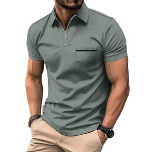 Polo de Hombre con Cierre de Cremallera, Moderno, Cómodo y Transpirable, en Oferta - Product Image 1