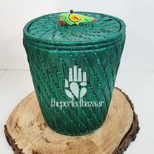 Maceta grande de hierba Munj, estilo rústico, tallada a mano, para plantas artificiales, estilo tradicional, para suelo. - Product Image 2