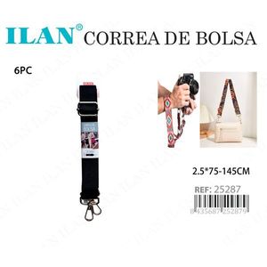 Tracolla per borsa Ilan 2,5 cm 75-145 cm regolabile per fotocamera e borsa - Product Image 3