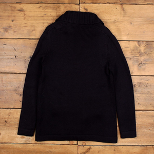 Cárdigan Acrílico Negro de Doble Botonadura para Mujer de Fire Athlete Industry con Logotipo Estampado por Transferencia Térmica, Suéter Casual de Invierno - Product Image 4