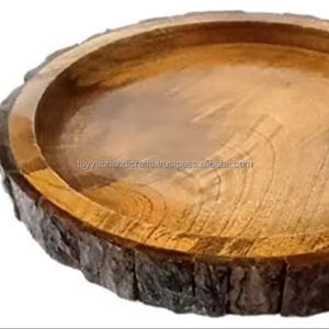 Plateau de service en bois à forte demande pièce d'art faite à la main pour votre maison ou votre bureau d'Inde - Product Image 1