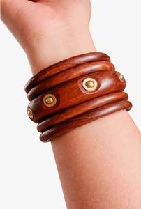 Elegantes Brazaletes de Madera para Chicas, Joyería Ecológica Hecha a Mano para Moda Moderna y Tradicional - Product Image 2