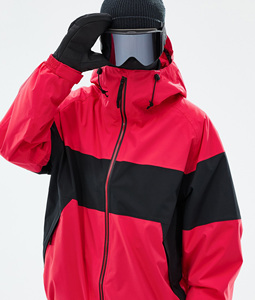 Veste de ski et snowboard personnalisée rouge et noire 2026, imperméable, coupe-vent, isolée, pour homme et femme, fournisseur d'usine - Product Image 5