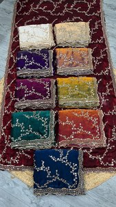 Grand Party Wear Silk <b>Saree</b> Gold Beads Sequence Cutdana Handwork <b>Stitched</b> Blouse Ready Wear Summer/Winter Ready Quick Dry Indian - Product Image 6