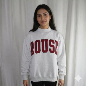 Rouse Women's <b>Black</b> <b>Turtleneck</b> University Campus Pullover School Spirit Team Apparel Custom Embroidery Lettering Private Label - Product Image 3
