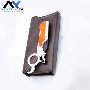 Premium Quality Powder Coated <b>Single</b> Finger Razor Professional Barber Shaving Tool High Precision Grooming Instrument Durable - Product Image 5