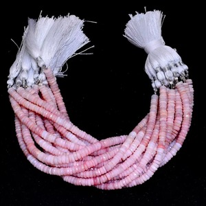 Natural Pink Opal Faceted Heishi Tyre Gemstone Beads 5MM 8MM Shaded Opal <b>Spacer</b> Beads Loose Stone For Jewelry Making Wholesale - Product Image 3