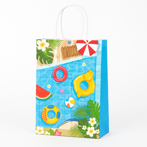 Sac de bain écologique en papier kraft de luxe avec cordon Accessoires de piscine pour enfants et adultes pour le stockage des aliments et la décoration de la maison - Product Image 3